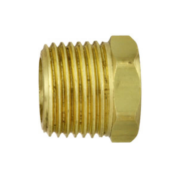 3220-04-02 Brass Hex Bushing – 1/4" x 1/8" Reducer Fitting