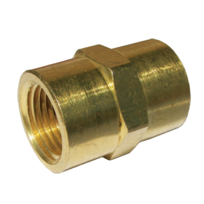 3300-08-08 Brass Hex Coupling – 1/2" Female Pipe Fitting