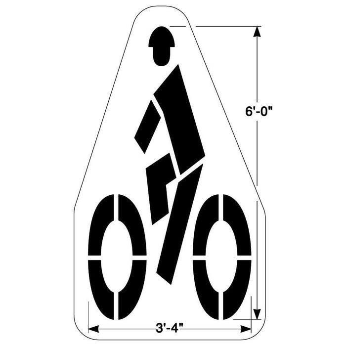 Federal Bike & Helmet Lane Pavement Stencil