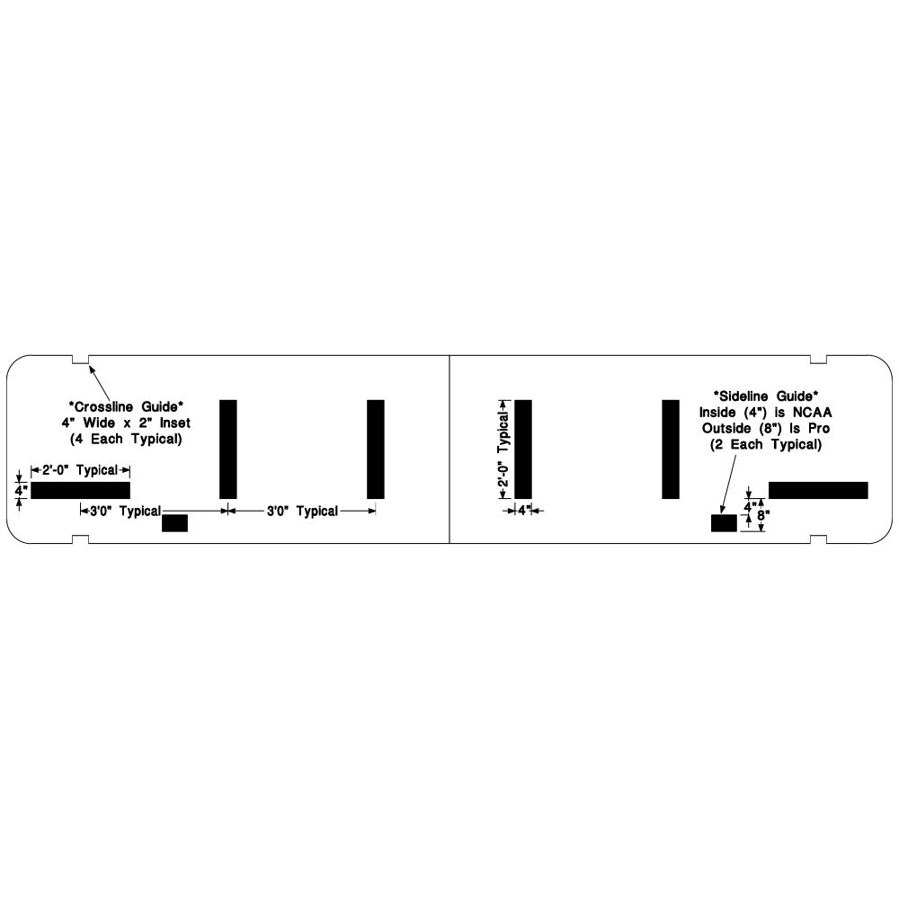 Pro-Grade Hash Mark Football Field Stencil — GeneralSprayers