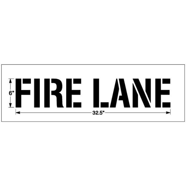 Fire Lane Pavement Stencil