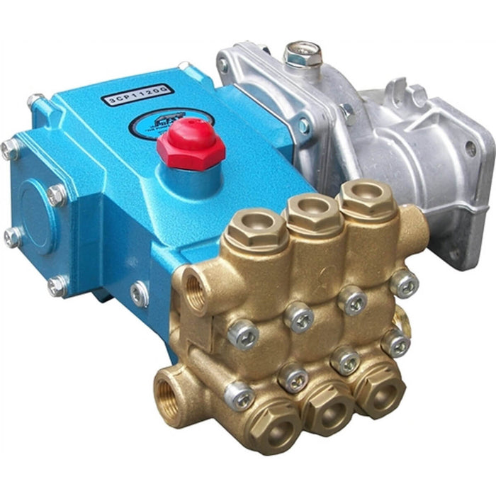 Cat Pumps 3CP1120G.3 Triplex Pump with Gearbox – 3.5 GPM @ 2200 PSI, 1420 / 3600 RPM, 3/4" Hollow Shaft, w/ Hot Seals