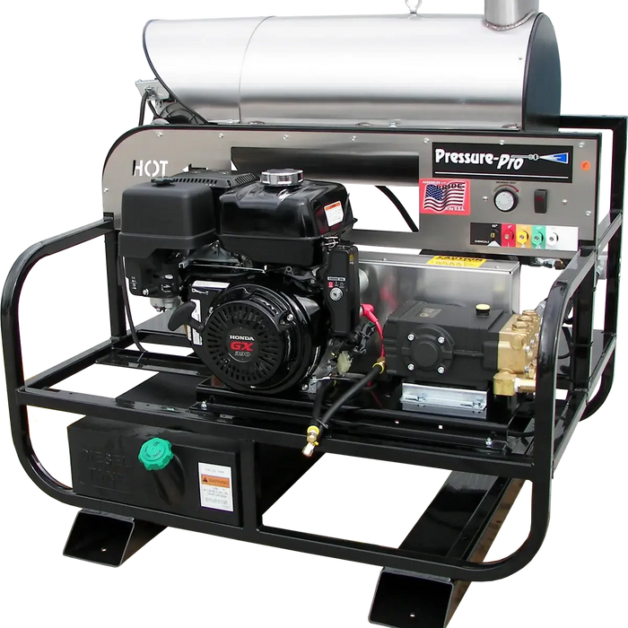 Pressure-Pro 4012PRO-10G Pressure Washer – 4-Wheel PRO Series, 4.0 GPM @ 3500 PSI, Honda GX390 Gas Engine, HP TSS1511 Pump