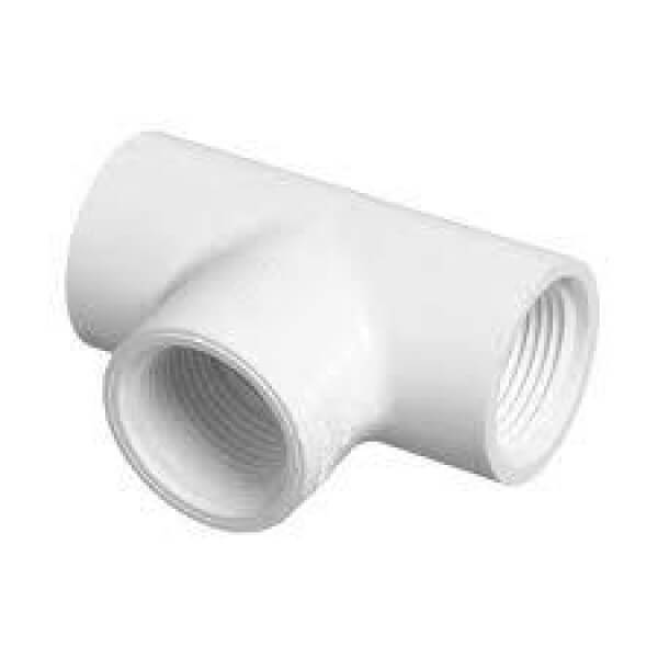 405-010 PVC Tee – 1" NPT Female x Female x Female