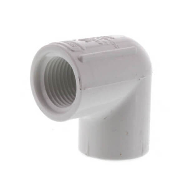 408-005 PVC 90° Elbow – 1/2" NPT Female x Female