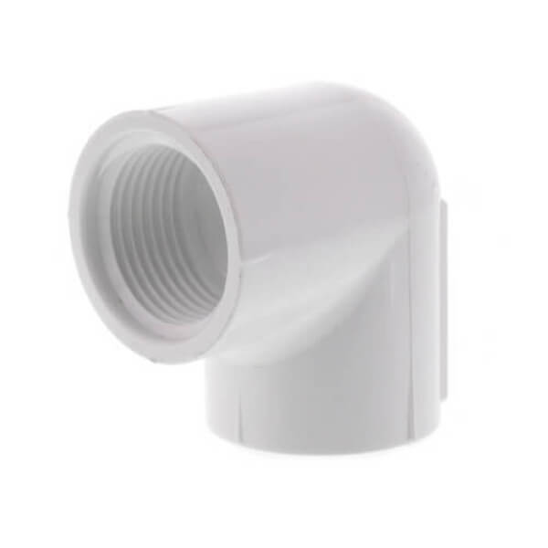 408-007 PVC 90° Elbow – 3/4" NPT Female x Female
