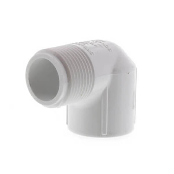 412-007 PVC 90° Street Elbow – 3/4" MPT x FPT