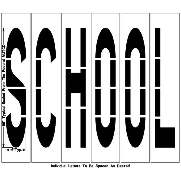 Federal "SCHOOL" Stencil