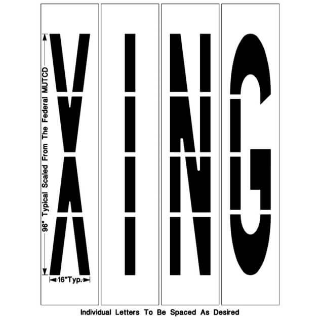 Federal "XING" Stencil