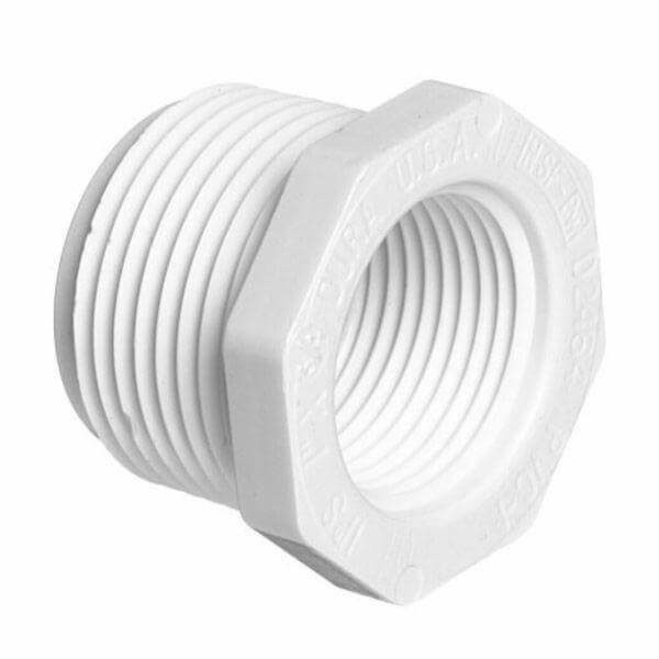 439-072 PVC Hex Bushing – 1/2" MPT x 1/4" FPT