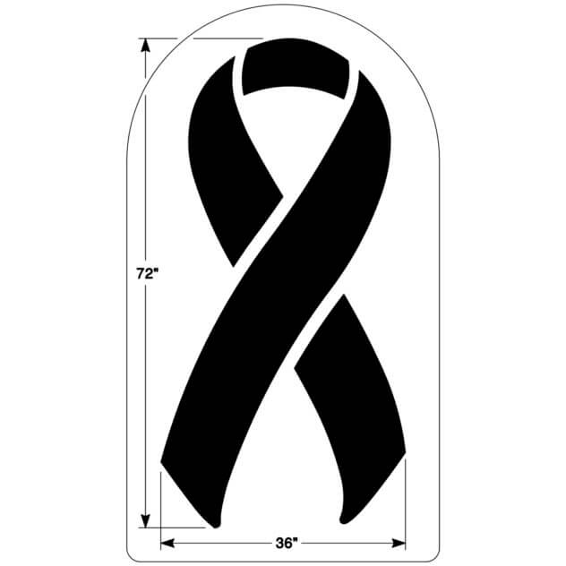Breast Cancer Awareness Ribbon Stencil