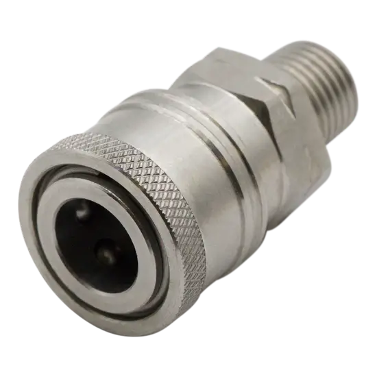 Stainless Steel Quick Connect Socket 1/4" MNPT 7500 PSI – OEM Replacement Part