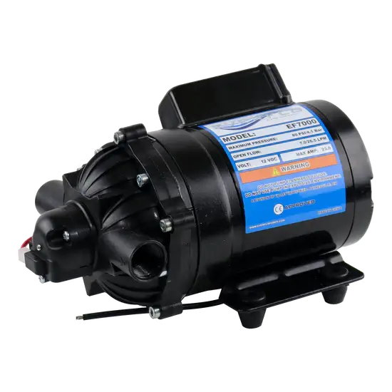 Everflo EF7000 Diaphragm Pump 7.0 GPM 60 PSI 12V 23A – OEM Replacement Pump