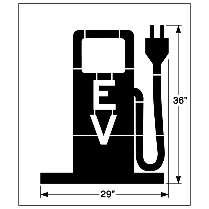 Electric Vehicle Charging Spot Stencil