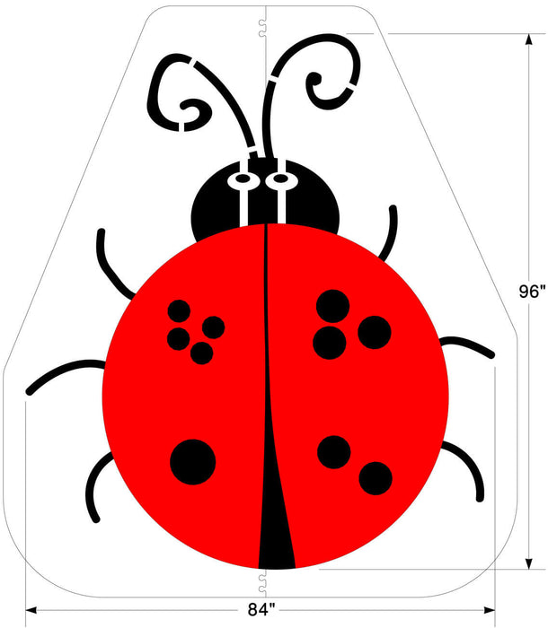 Ladybug Four Square Game Stencil