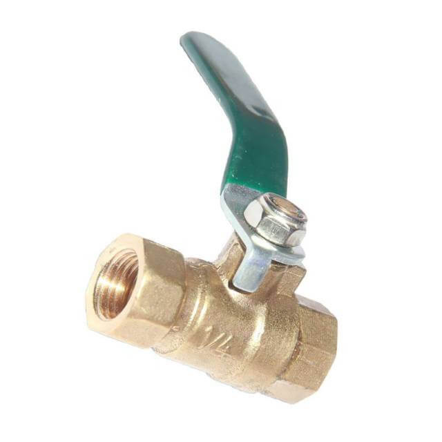51-014 Brass Ball Valve – 1/4" FPT x FPT, Green Handle
