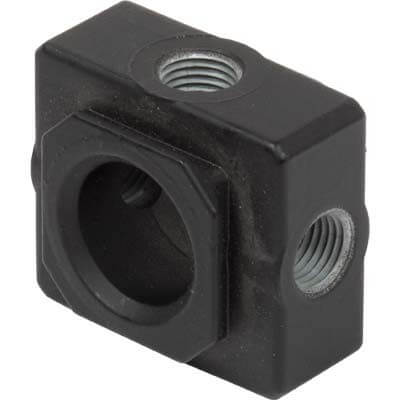 Quick Clamp Porting Block – (3) 1/4" Ports – Empire Style – Abrasive Blasting Manifold Block