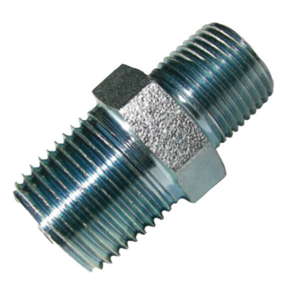 5404-06-04 High Pressure Reducing Hex Nipple – 3/8" MPT x 1/4" MPT