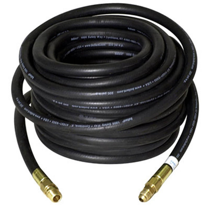 Bullard Air Supply Hose – 25′ Extension, V10, 3/8″ ID, 1/4″ Industrial Interchange, Black