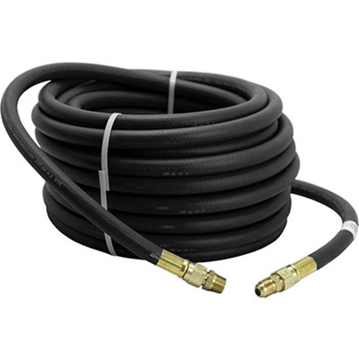 Bullard Air Supply Hose – 50′ Extension, V10, 3/8″ ID, 1/4″ Industrial Interchange, Black