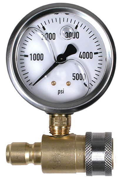 Pressure Test Gauge 5000 PSI with 3/8" Quick Connects – OEM Replacement Part