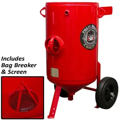Portable Blast Vessel – 6.5 Cu Ft (185L) – 150 PSI – 110° Cone Bottom – Abrasive Blasting Pot