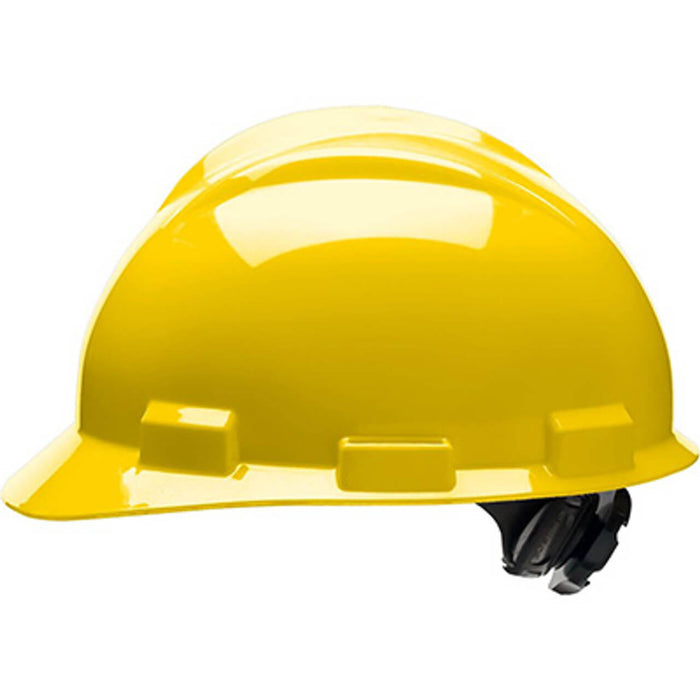 Bullard S61 Standard Series Hard Hat – 4-Point Flex-Gear Ratchet Suspension w/ Cotton Brow Pad, Yellow