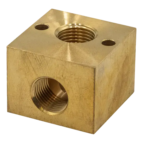 Brass Unloader Block 1/2" FPT x 1/2" FPT – OEM Replacement Part