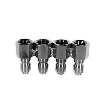 JRod 4-Way Stainless Steel Nozzle Holder for 1/4" MPT Nozzles – OEM Replacement Part