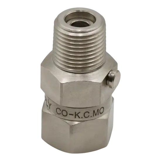 KIM Stainless Steel Ball Bearing Pressure Washer Swivel – 1/2" MPT x 1/2" FPT