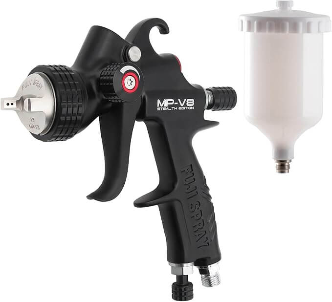 Fuji Spray 6876G-MP-V8-N MP-V8 Stealth Spray Gun – 1.3mm w/ 600cc Nylon Cup