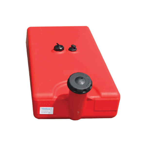 819143AE Gasoline Fuel Tank – 12 Gallon Red Plastic w/ Cap & Rollover Vent