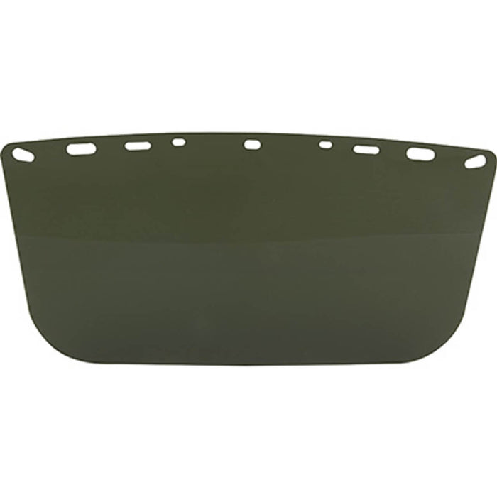 Bullard Polycarbonate Shade 5 Flat Faceshield / Visor – 8" x 15" x .040", ANSI/ISEA Z87.1-2015 & Z87+ Impact Rated