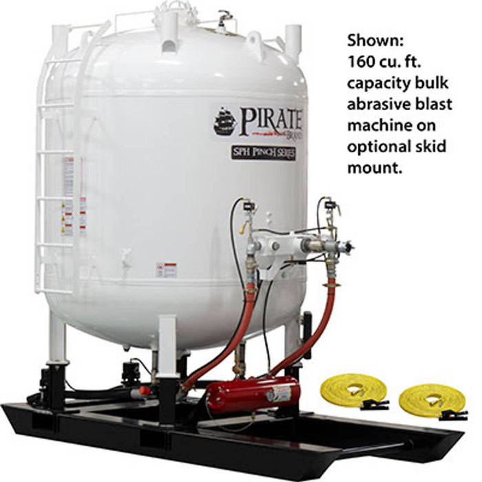 SPH PINCH 160 cu ft Bulk Blast Pot – Pneumatic Controls, Dual Outlet System with MPV Metering Valves & #400 Pinch Valves, Emergency Supply Air Tank & 1-1/2″ Piping