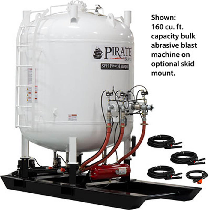 SPH PINCH 120 cu ft Bulk Blast Pot – 12 VDC Electric Controls, Quad Outlet System with MPV Metering Valves and #400 Pinch Valves, Emergency Supply Air Tank, 1-1/2″ Piping