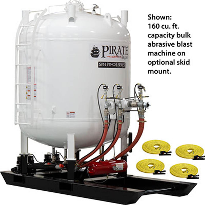 SPH PINCH 160 cu ft Bulk Blast Pot – Pneumatic Controls, Quad Outlet System with MPV Metering Valves & #400 Pinch Valves, Emergency Supply Air Tank & 1-1/2″ Piping