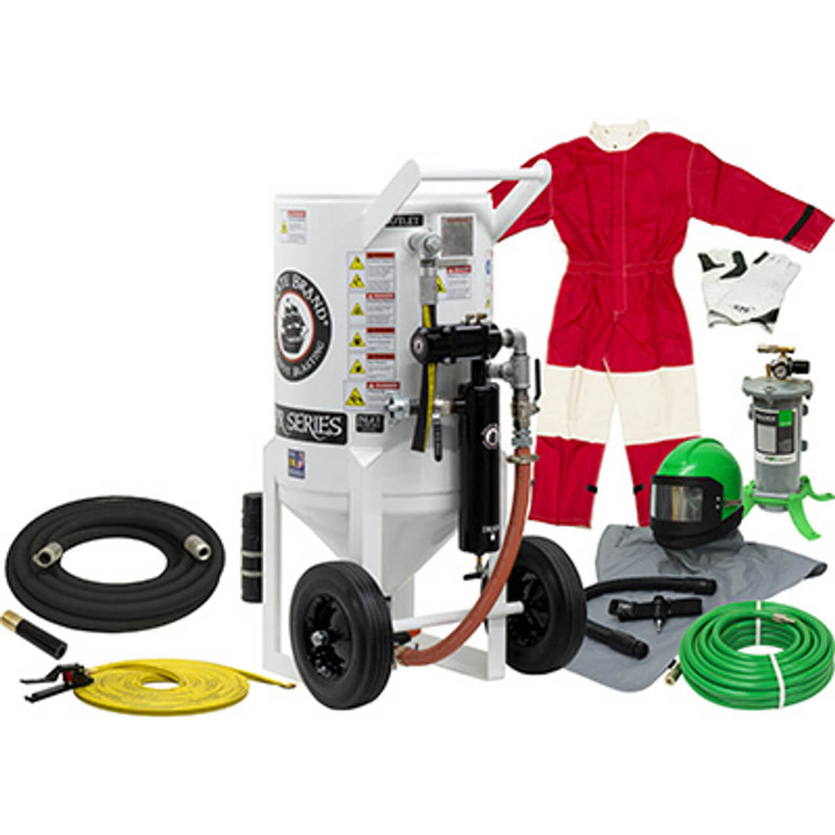 6.5 cu ft Portable Pneumatic Sandblast Pot – Silver Sandblasting Packa ...