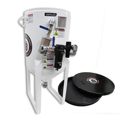 6.5 cu ft Water Jet Abrasive Feed Vessel – 150 PSI Pressure Pot – Includes Regulator, Filter, Feed Barb, Lid & Screen