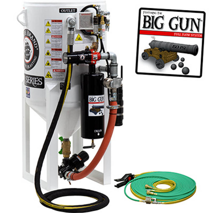6.5 cu ft Stationary Pneumatic Blast Pot – Pressure Release System, 54″ Overall Height (OAH)
