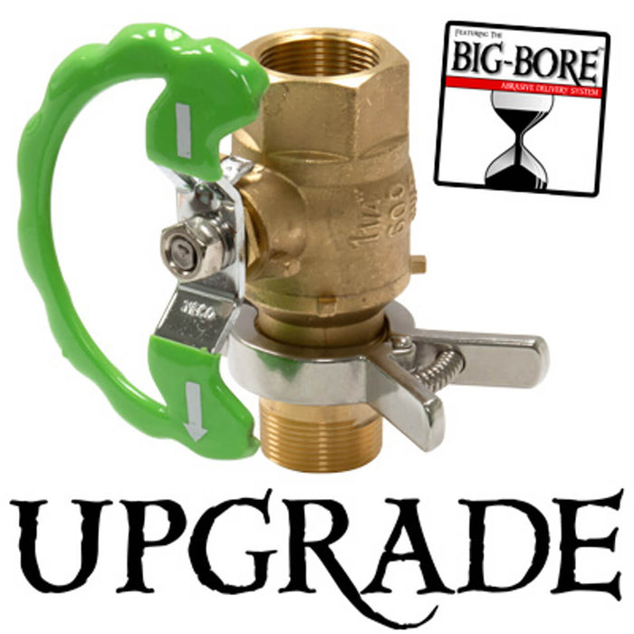 1-1/4″ Big-Bore™ Ball Valve with Sanitary Clamp Union & Half Handle – Factory Installed Upgrade for S-Series Stationary Abrasive Blasters (Per Outlet)