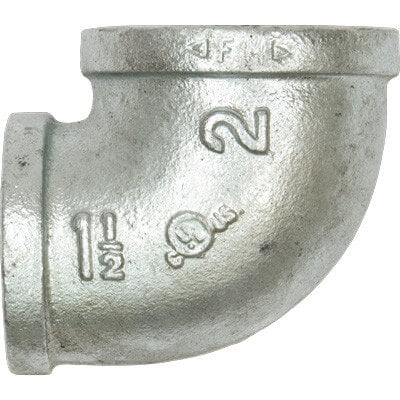 2" x 1-1/2" Galvanized Reducing 90° Elbow Pipe Fitting – Industrial Reducer Elbow – Replaces Schmidt Axxiom 3010-109-08