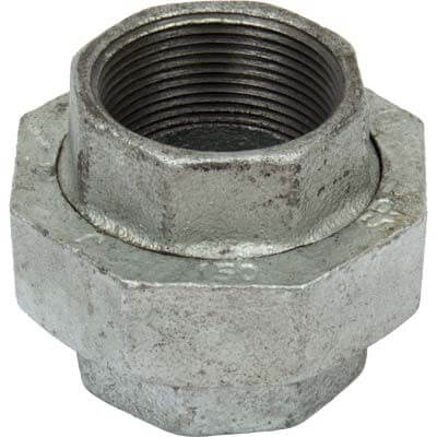 1-1/2" Galvanized Pipe Union – Threaded Union Fitting – Industrial Pipe Fitting – Replaces Schmidt Axxiom 3024-108