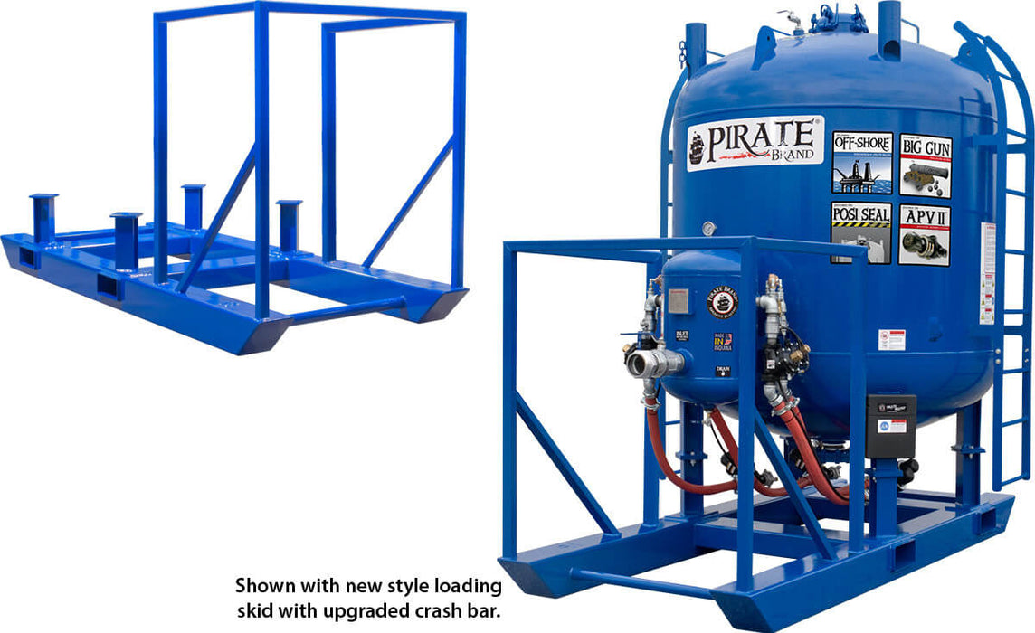 Pirate Brand Offshore Bulk Unit Mount Skid – w/ 3" Gravel-Guard™ Elevated Fork Pockets & Crash Bar Valve Protector – Replaces Schmidt Axxiom 7002-120 / 7002-121