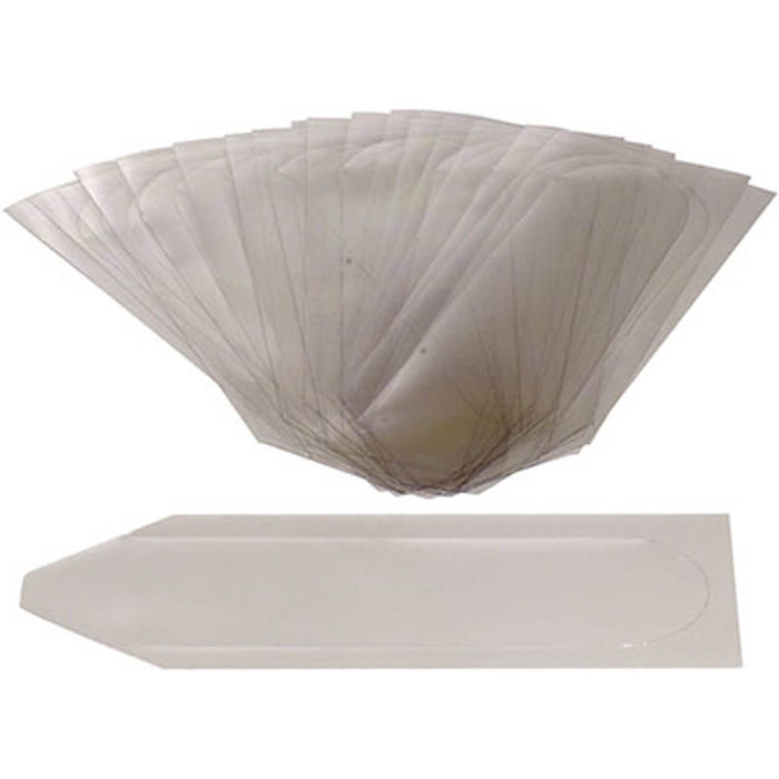 Bullard 88VX Mylar Lens Covers (.005″ Thick) – Clear, Rectangular, Perforated Edge (25-Pack), Type CE