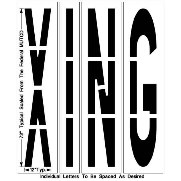 Federal "XING" Stencil