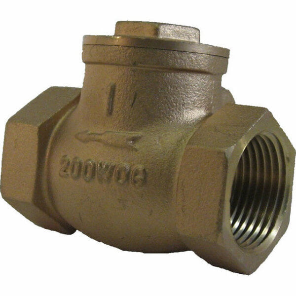 Pressure-Pro 940354 Brass Swing Check Valve – 1" FPT x 1" FPT | 200 PSI Max
