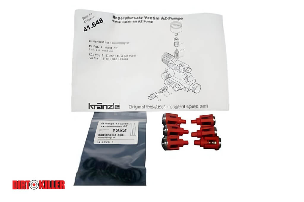 Kranzle AZ-L Pump Valve Rebuild Kit – Red – OEM Replacement Part – 9741648