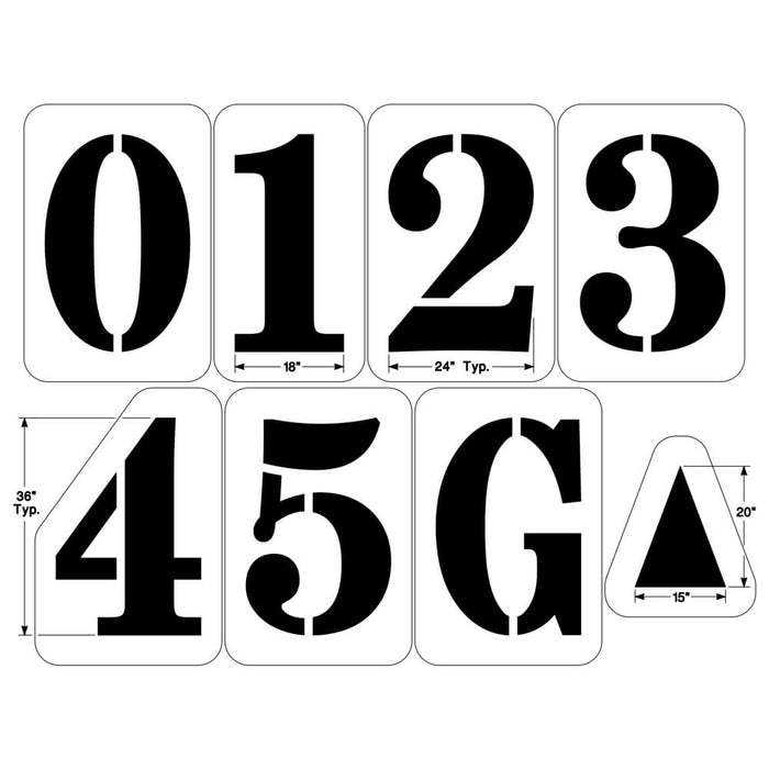 Football Field Number Stencils – Complete Kit