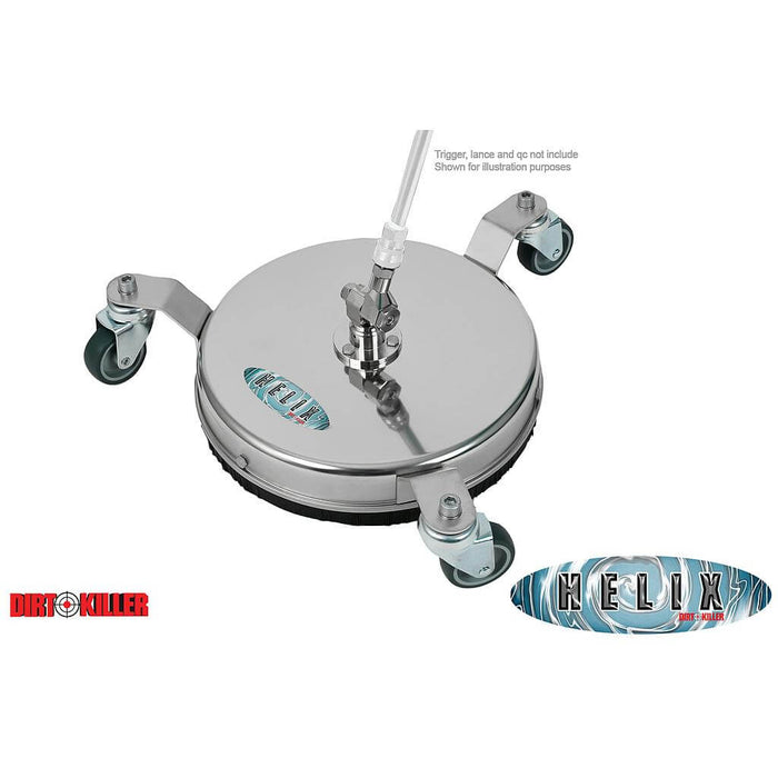 Silver Helix 9800060 Flat Surface Cleaner – 12" Diameter – Stainless Steel Pressure Washer Surface Cleaner