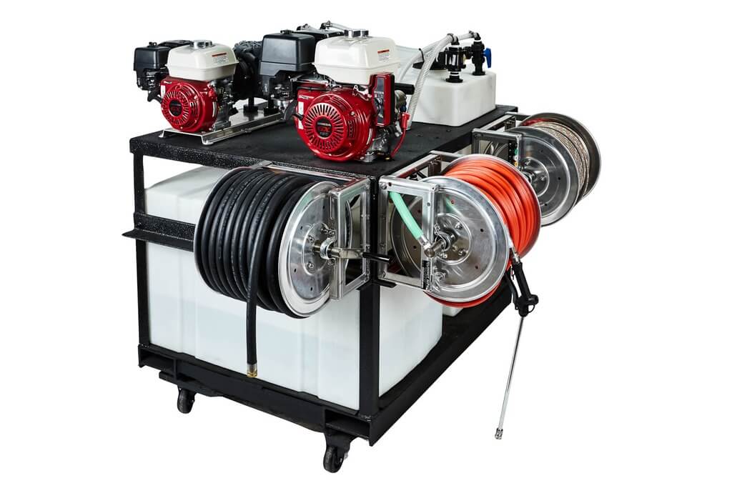 Aluminum Table Top Drop Skid – Key Start GX390 – Kranzle AQ Pump – GX200 Comet P36 Combo – PN 9800497